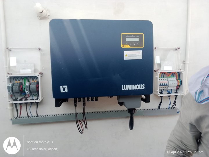Luminous inverter installation with ACDB and DCDB