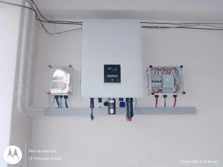 Indoor solar inverter installation